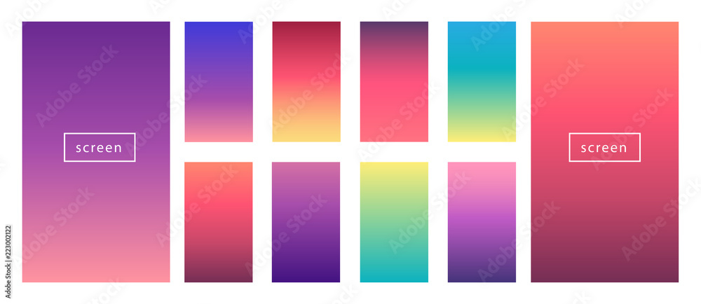 Wall mural soft color background. modern screen vector design for mobile app. soft color gradients.