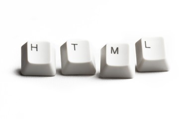 Html Word Formed with Computer Keyboard Keys