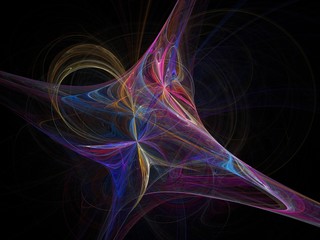 Futuristic digital 3d design art abstract background fractal illustration for meditation and decoration wallpaper