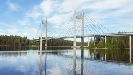 Kärkinen Bridge at Päijänne Lake in Finland