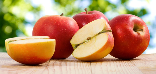 fruits on wooden table