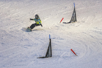 snowboarder on a slope