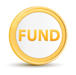 Fund gold round button