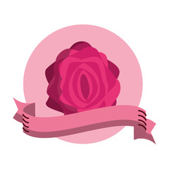 Flower round icon