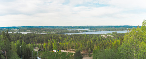 view at päijänne lake from ski jump mountain