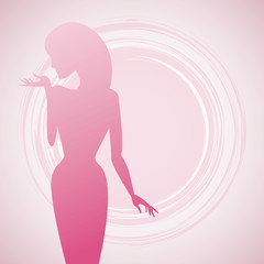 Fototapeta na wymiar Woman pink body