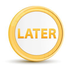 Later gold round button