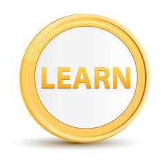 Learn gold round button