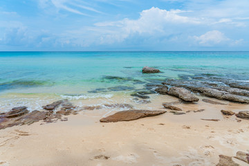 Beautiful Tropical Beach blue ocean background Summer view Sunshine at Sand and Sea Asia Beach Thailand Destinations 