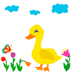 goose and caterpillar