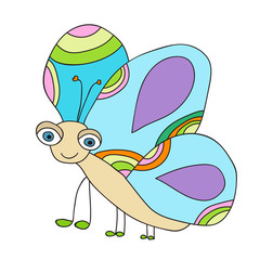 butterfly character, cartoon