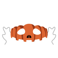 Isolated halloween pumpkin mask. Vector illustration design