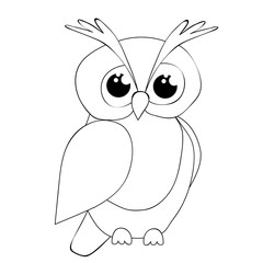 owl character, book coloring