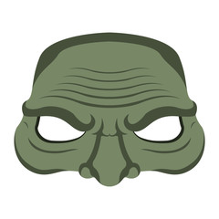 Isolated halloween zombie mask. Vector illustration design