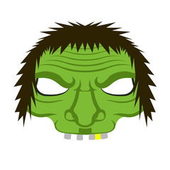 Isolated halloween witch mask. Vector illustration design