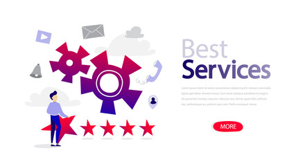 Best services horizontal banner for your website.