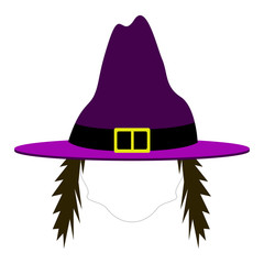 Isolated halloween witch disguise. Vector illustration design