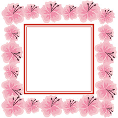Frame with flowers