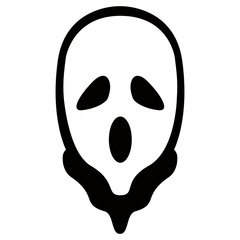 Isolated halloween ghost mask. Vector illustration design