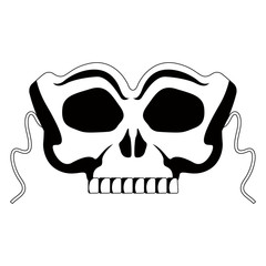 Isolated halloween skull mask. Vector illustration design