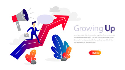 Growing up horizontal banner for your website