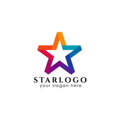 star logo design stock. colorful star icon in gradient style