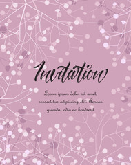 Vector illustration romantic floral background. Bridal floral decorations