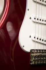 Closeup of electric guitar
