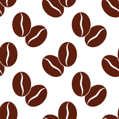 Coffee Bean Icon Seamless Pattern