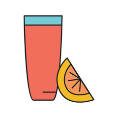 Cocktail glass icon, cartoon style