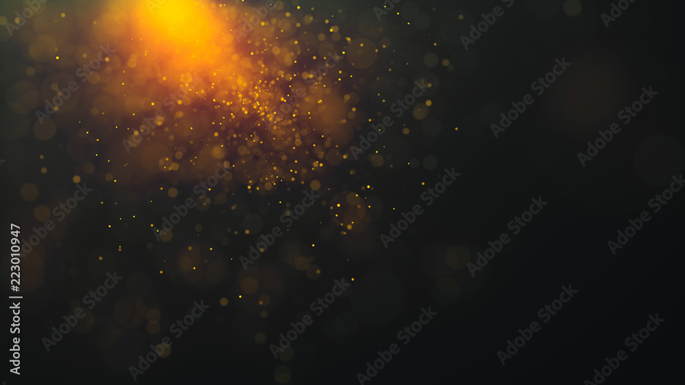 Poster glitter lights. bokeh background with lots of blurred particles. bright glowing defocused dust. magi