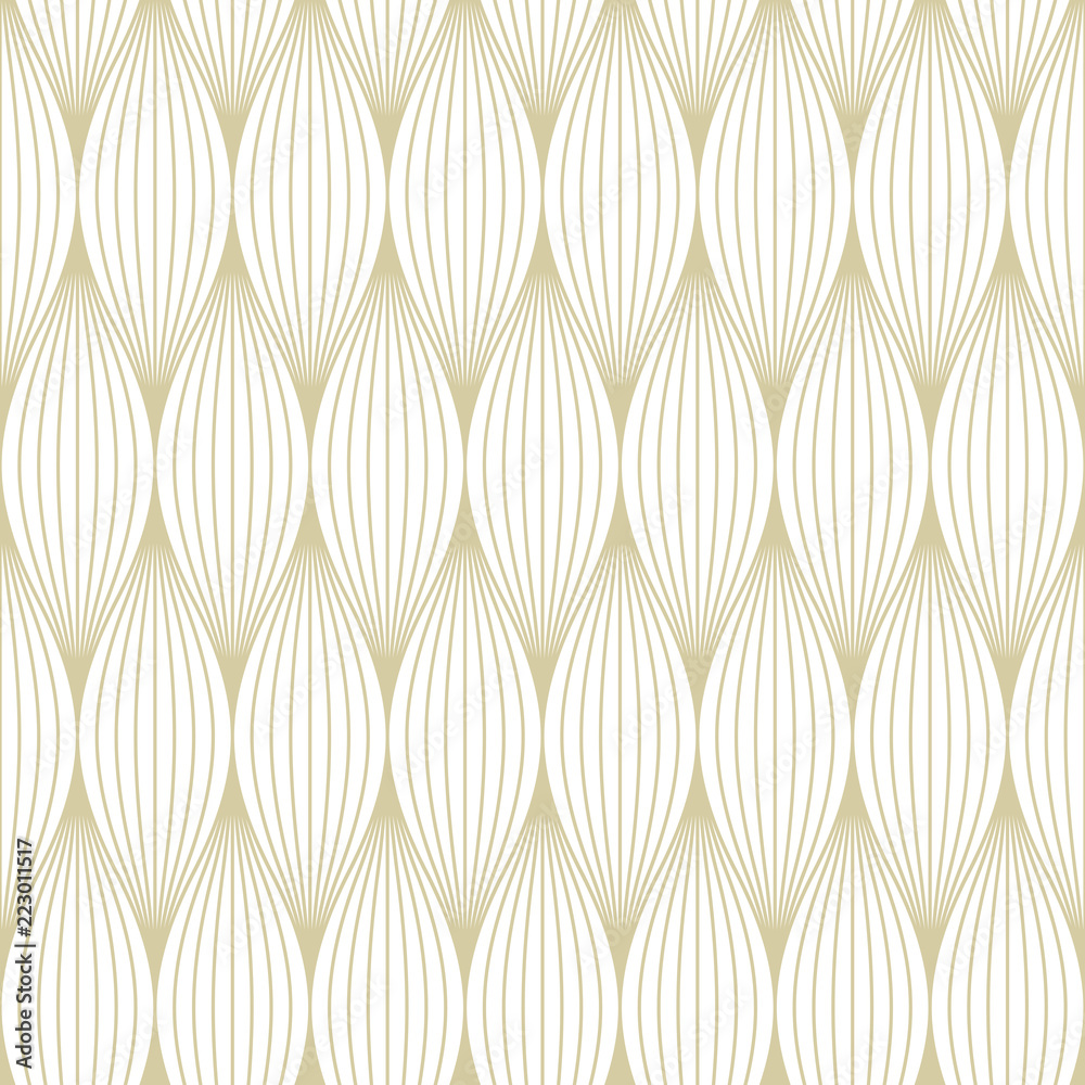 Aufkleber geometric gold seamless pattern. vector pattern with stylized petals