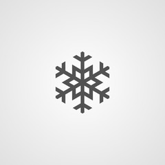 Vector isolated snowflake icon. Logo for your design