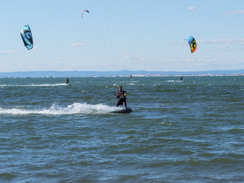 kitesurfer in action