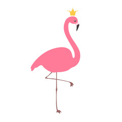 Flamingo with crown