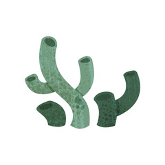Green coral in tube shape