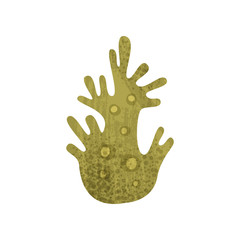 Obraz premium Flatvector icon of green marine coral with texture. Sea and ocean life. Aquarium decorative element. Tropical underwater plant