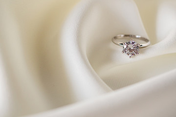 Jewelry wedding diamond ring close up