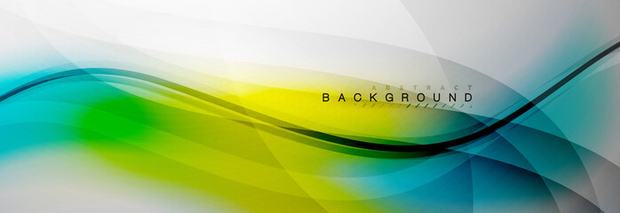 Smooth flowing wave motion concept background