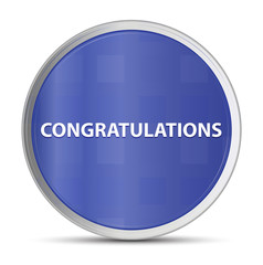 Congratulations blue round button