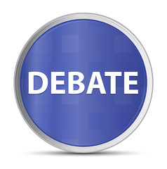 Debate blue round button