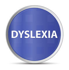 Dyslexia blue round button