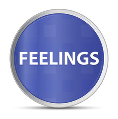 Feelings blue round button