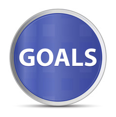 Goals blue round button