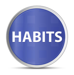 Habits blue round button