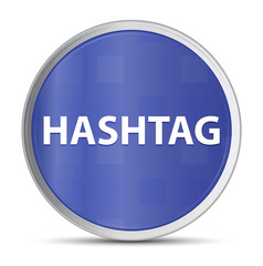 Hashtag blue round button