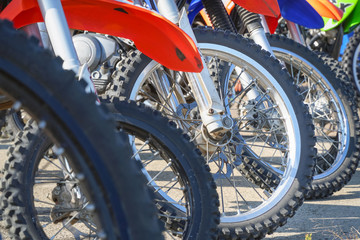 Motocross tires and wheels