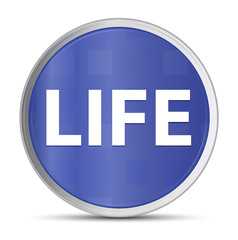 Life blue round button