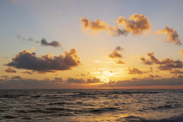 The sea the morning quiet grim atmosphere feeling lonely