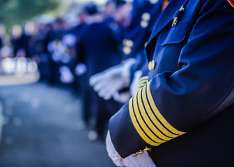 Scenes from a firefighter's funeral
